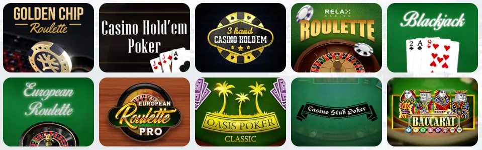 Giochi da tavolo al SuperBahis Casino